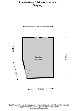 Floor plan - Lucellestraat 26-1, 1055 HZ Amsterdam 
